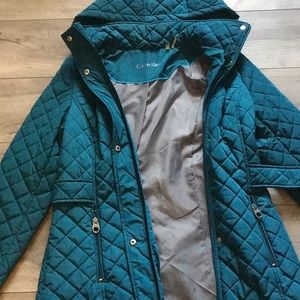 This is a medium blue coat